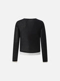 DAXUEN Layered look long sleeve crew neck top