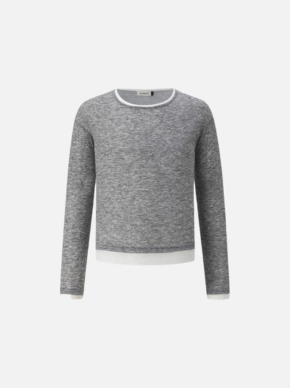 DAXUEN Layered look long sleeve crew neck top
