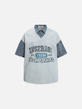 DAXUEN Layered look short-sleeved top with graphic print
