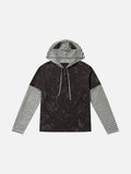 DAXUEN Layered look striped hoodie long sleeve top