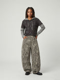 DAXUEN Layered look striped hoodie long sleeve top — model photo