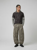 DAXUEN Layered look striped hoodie long sleeve top — model photo