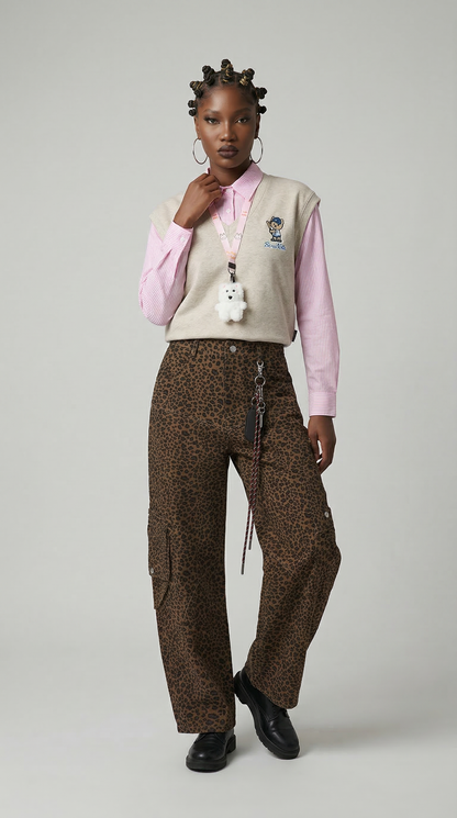 layered-mock-vest-graphic-tee — model photo
