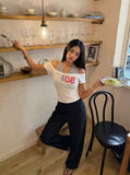 Layered Off-Shoulder Graphic Top