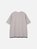 DAXUEN Layered oversized short-sleeve T-shirt with plaid detail