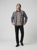 DAXUEN Layered Plaid Short-Sleeved Shirt | DAXUEN — model photo