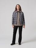 DAXUEN Layered Plaid Short-Sleeved Shirt | DAXUEN — model photo