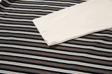 DAXUEN layered striped henley graphic tee