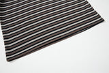 DAXUEN layered striped henley graphic tee