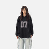 DAXUEN Oversized Number 07 Mesh Match Jersey