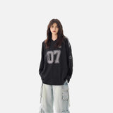 DAXUEN Oversized Number 07 Mesh Match Jersey