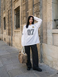 DAXUEN Oversized Number 07 Mesh Match Jersey