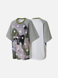 DAXUEN Oversized short-sleeved T-shirt with cat graphic