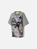 DAXUEN Oversized short-sleeved T-shirt with cat graphic