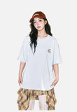 DAXUEN Oversized Back-Print Dog Graphic Tee