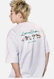 DAXUEN Oversized Back-Print Dog Graphic Tee