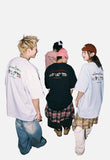 DAXUEN Oversized Back-Print Dog Graphic Tee