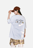 DAXUEN Oversized Back-Print Dog Graphic Tee