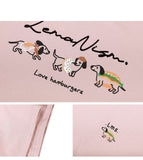 DAXUEN Oversized Back-Print Dog Graphic Tee