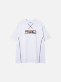 DAXUEN Leopard graphic oversized t-shirt