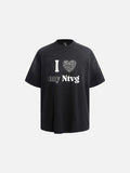 DAXUEN Leopard print graphic oversized T-shirt