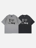 DAXUEN Leopard print graphic oversized T-shirt