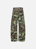 Camouflage Pattern Panel Cargo Pants