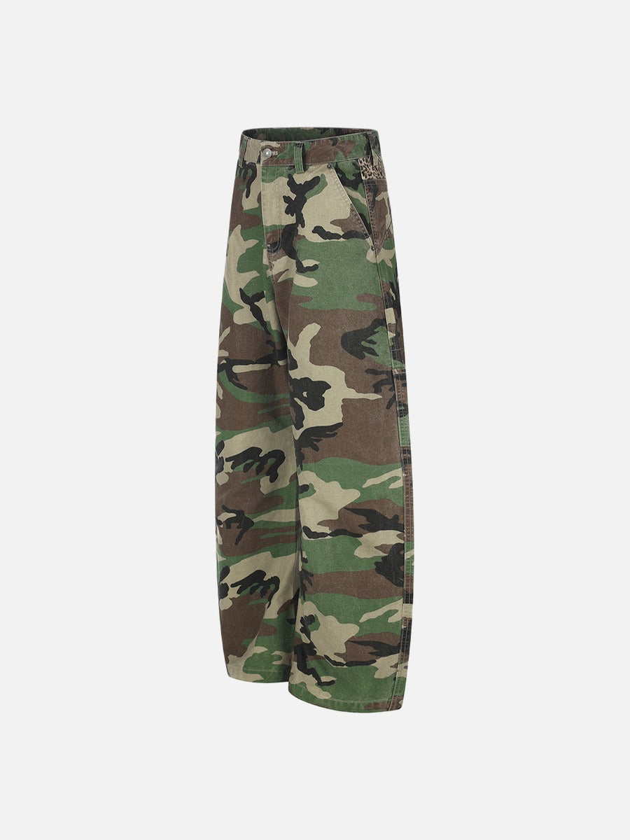 Camouflage Pattern Panel Cargo Pant