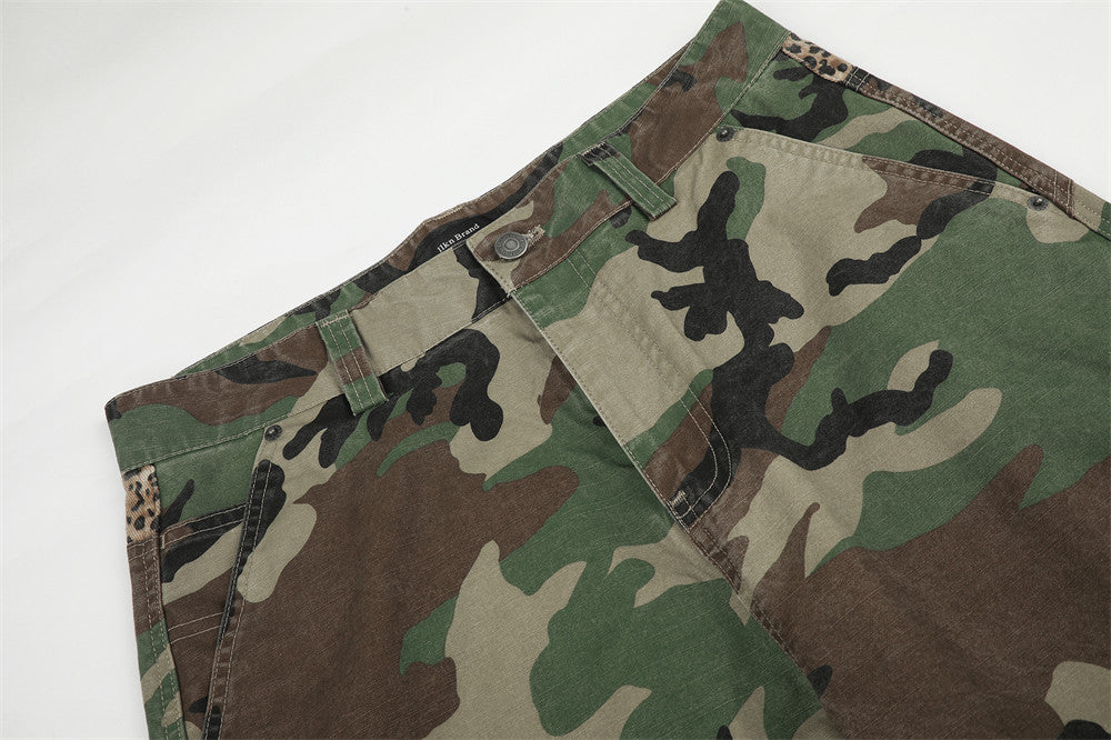 Camouflage Pattern Panel Cargo Pant