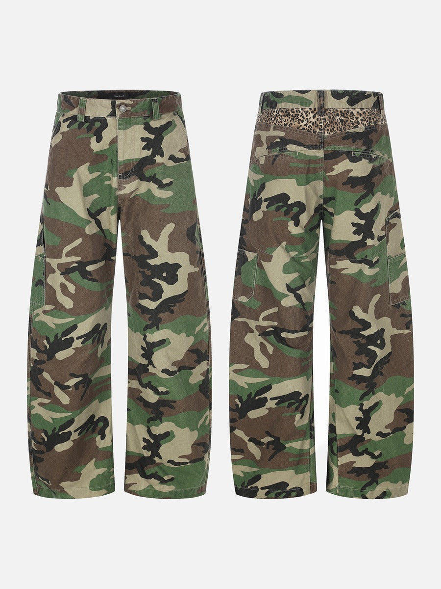 Camouflage Pattern Panel Cargo Pant