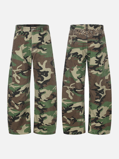 Camouflage Pattern Panel Cargo Pant