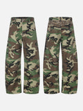 Camouflage Pattern Panel Cargo Pants