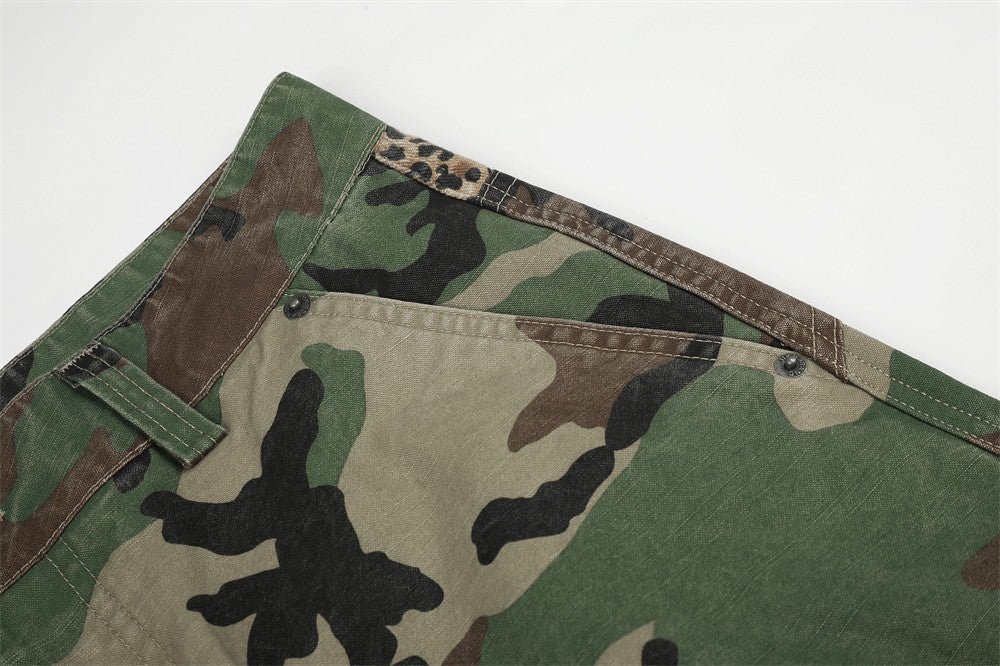 Camouflage Pattern Panel Cargo Pant