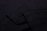 DAXUEN black oversized leopard print collar polo shirt