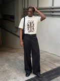 DAXUEN Leopard print crew neck t-shirt — model photo