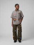 DAXUEN Leopard Print Embroidered Button-up Shirt | DAXUEN — model photo
