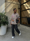 DAXUEN Leopard Print Embroidered Button-up Shirt | DAXUEN — model photo