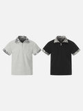 DAXUEN Leopard print half-zip polo shirt