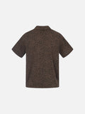DAXUEN Leopard print short-sleeved polo shirt