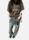 DAXUEN Leopard print short-sleeved polo shirt