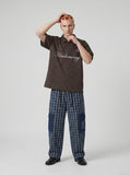 DAXUEN Leopard print short-sleeved polo shirt — model photo
