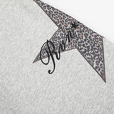 DAXUEN heather grey leopard star wide-leg sweatpants