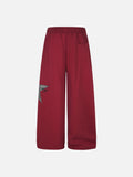 DAXUEN heather grey leopard star wide-leg sweatpants