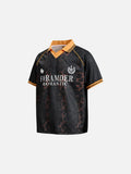 DAXUEN Leopard print short-sleeved polo shirt