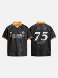 DAXUEN Leopard print short-sleeved polo shirt