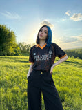 DAXUEN Leopard print short-sleeved polo shirt — model photo