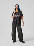 DAXUEN Leopard print short-sleeved polo shirt — model photo