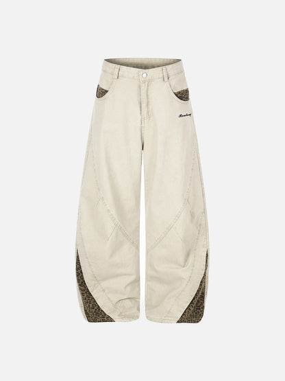 Leopard Print Wide-Leg Balloon Pants