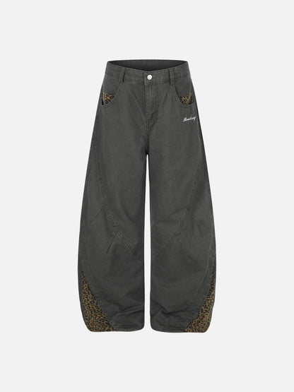 Leopard Print Wide-Leg Balloon Pants
