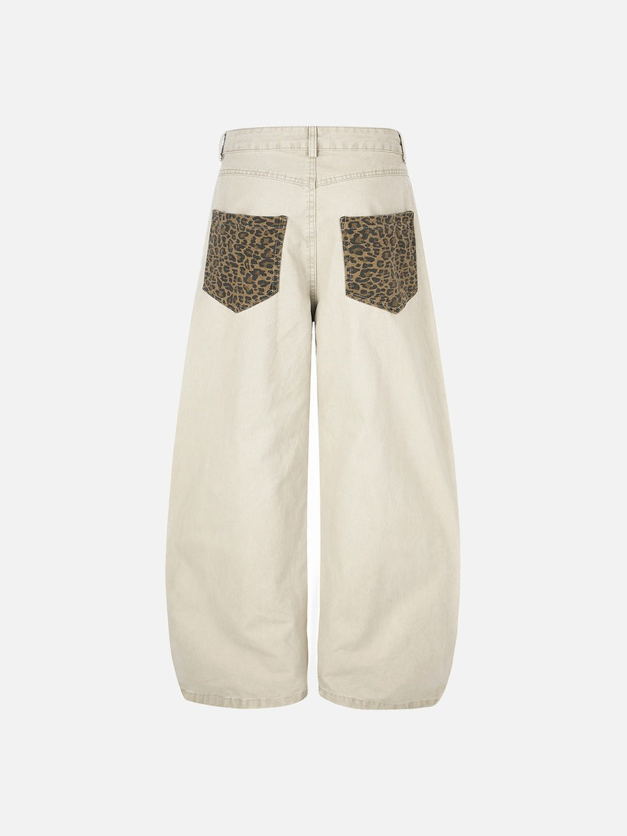 Leopard Print Wide-Leg Balloon Pants